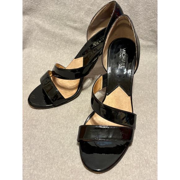 Michael Kors Size 8 Stiletto Heels Black Patent Leather Women’s Shoes - Picture 8 of 9